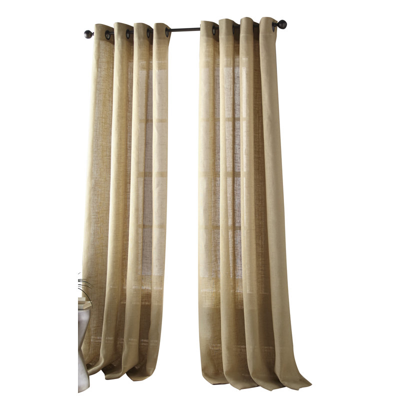 Panneau de rideau simple semi-diaphane avec œillets Mitchum, L 54 po x L 95 po