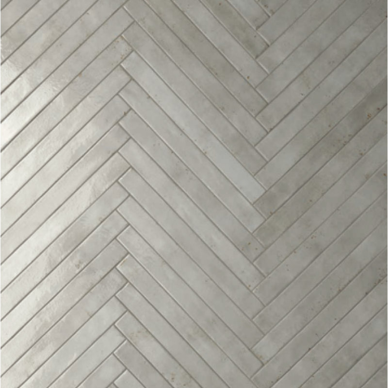 Color Wheel | 2"x 18" Porcelain Brick Look Wall Tile, Light Grey