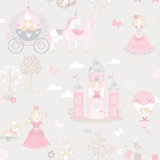 Tiny Tots 2 Fairytale Princess Design 33' L x 21" W Wallpaper Roll
