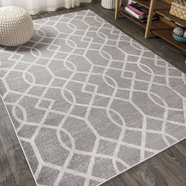 Geometric Grey Area Rug