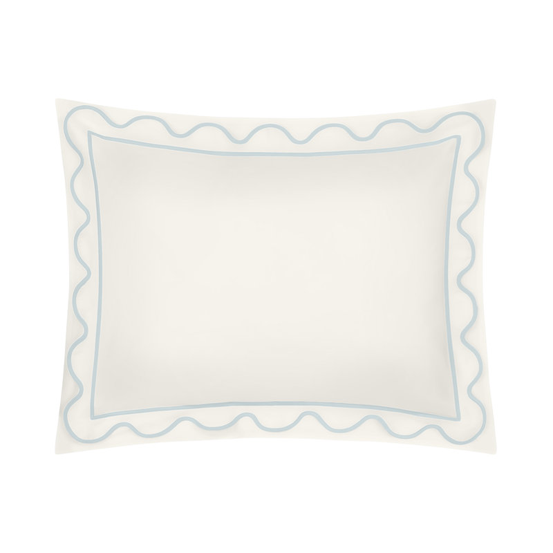 Amalfi Sham, Ivory/Sion Blue, Standard