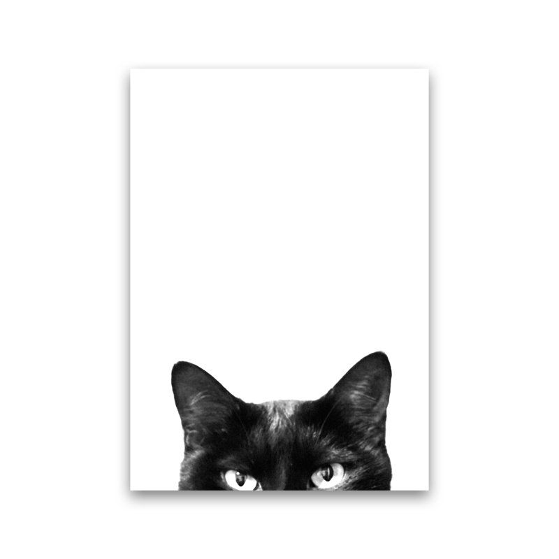 Black Cat 1 Piece Wall Art, 30cm H x 21cm W x 1cm D, Unframed