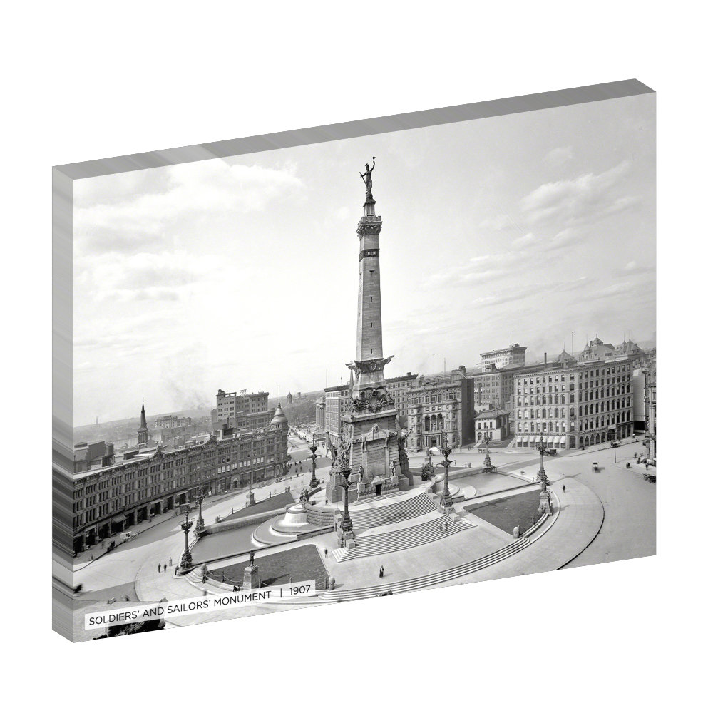Soldiers and Sailors Monument, Historic Indianapolis - Wrapped Canvas Photograph Print Ebern Designs 