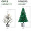 Arbre de Noël enneigé de 2 pi avec 30 lumières DEL chaudes, 189 pointes réalistes et 3 branches de pin pour un décor de table festif avec tablettes de 24 pouces