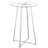 Cniya Round Glass Top Metal Base Dining Table