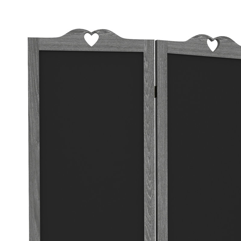Écran d'intimité de 5,5 pi de hauteur, gris avec charnières en métal pour diviseur de maison 4, chambre à coucher et salon
