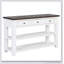 Console en bois de pin massif 48 po, table d'appoint moderne avec 3 tiroirs de rangement et 2 tablettes. Facile à assembler-619997106-619997116