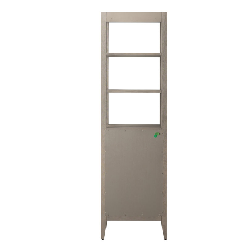 Armoire à linge sur pied 72 po Chambery, grande tour de rangement pour salle de bain avec 3 tablettes ouvertes