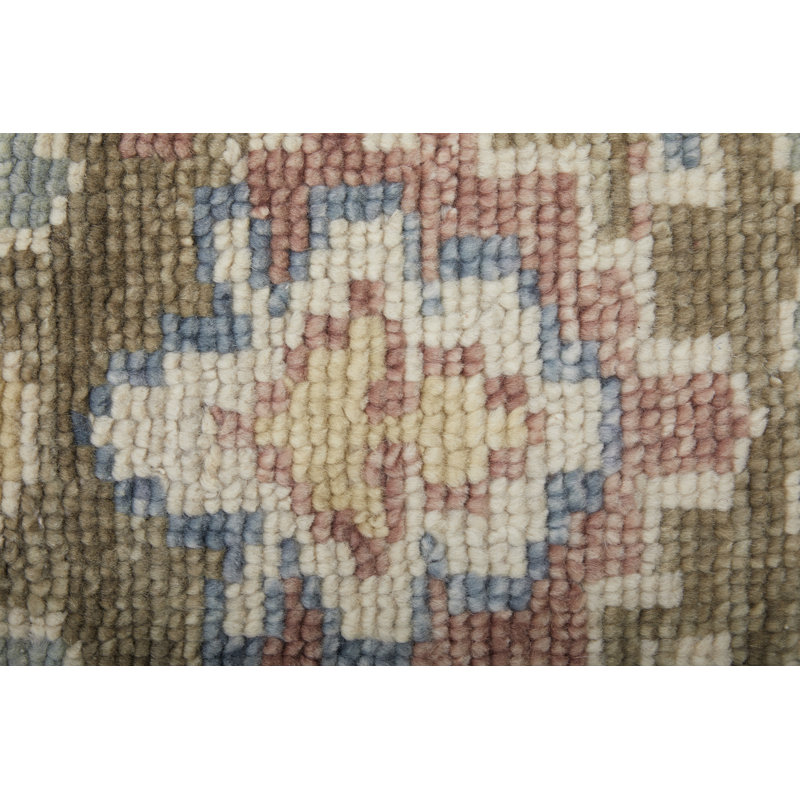 Abinesh Wool Floral Area Rug, Rectangle 2' x 3', Blue/Ivory