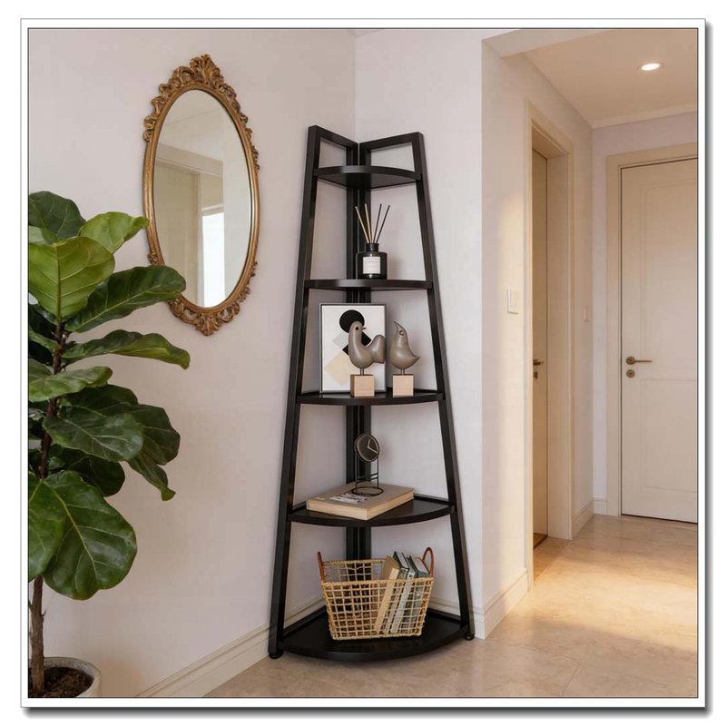 Tablette haute échelle, petite étagère de rangement, bibliothèque à 5 niveaux