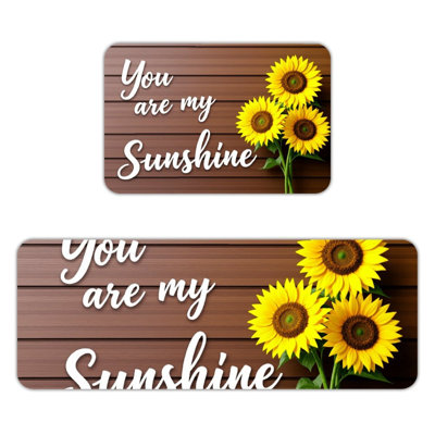 Ensemble de 2 tapis de sol en flanelle « You Are My Sunshine »