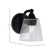 Paramount Wall Sconce Shown In Matte Black Finish With 4.5” Square Clear Bubble Glass