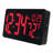 Red Digital LED Wall Clock with Indoor Temperature-649027331