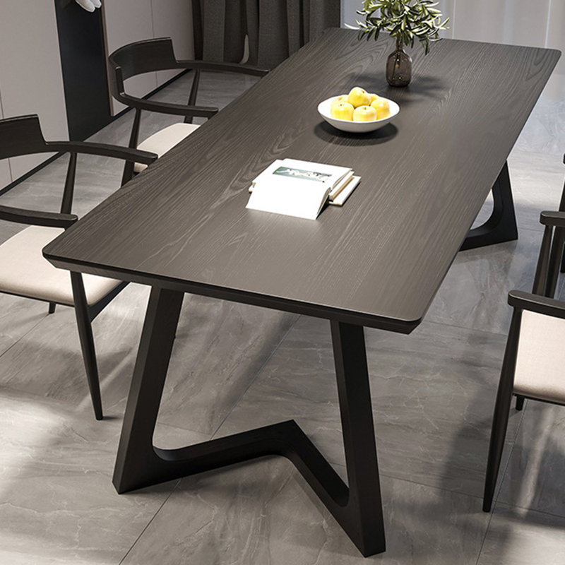 Ensemble de table à manger moderne et simple en bois massif., H 29,5 po x L 86,6 po x l 35,4 po