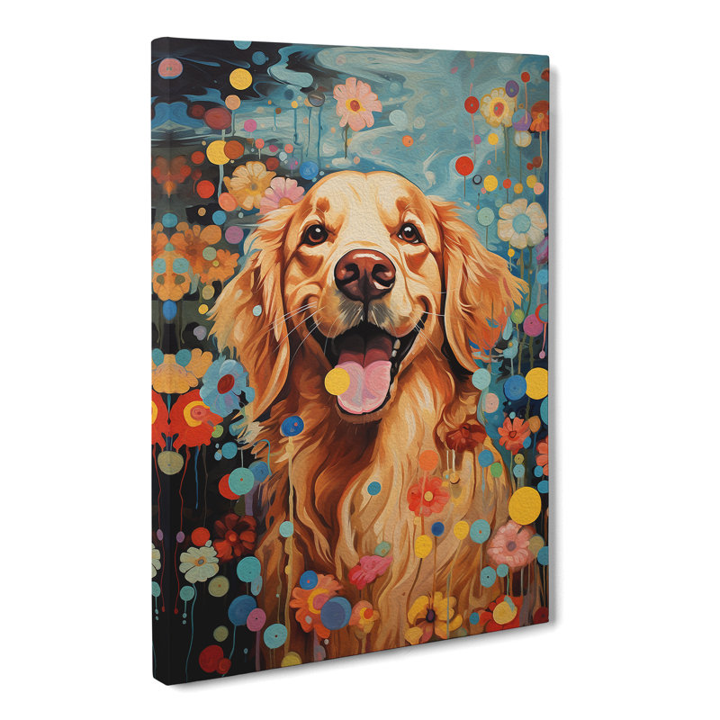 Golden Retriever Dadaism - Print, 76cm H x 50cm W x 3cm D