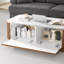 Pedestal Coffee Table with Storage-1266282128