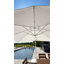 Grand parasol rectangulaire en porte-à-faux économique vert 10 pi x 13 pi avec base blanche Pole-6594054-247891257