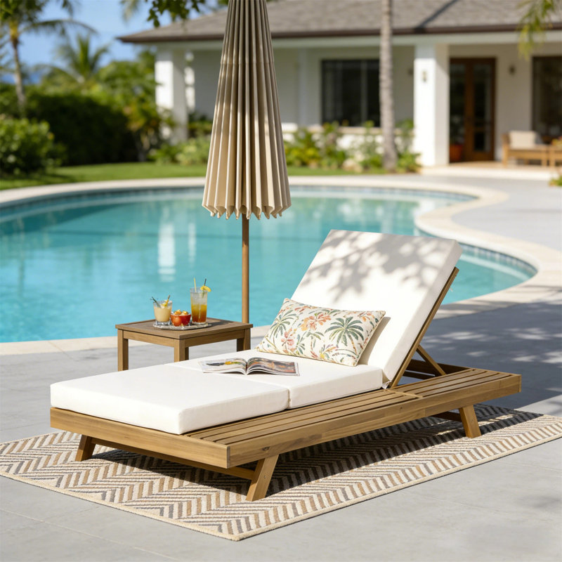 Ensemble de chaises longues, Cream