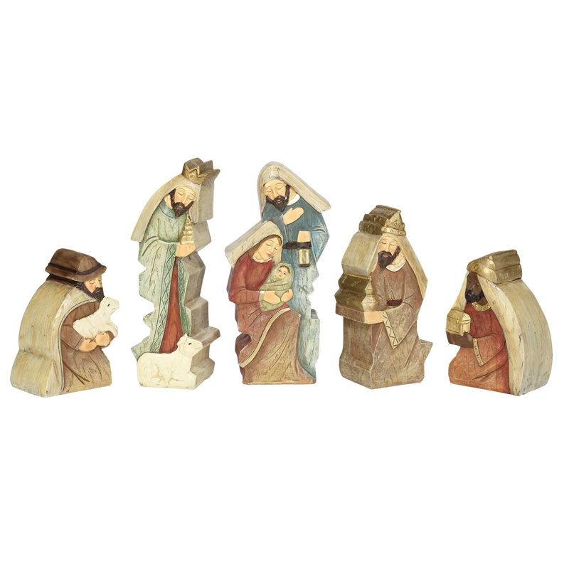 Nativity Set Nested 5-Piece 6in