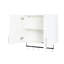 Armoire murale blanche pour salle de bain avec tablette réglable, barre à serviettes, 5 crochets - panneau de particules de 15 mm, pour l'organisation de la cuisine, rangement au-dessus de la toilette 31,68 x 11,79 x 30 po, armoire, blanc, crochets, tableau,