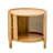 coffee table Modern Round Rotating Coffee Table with  Rattan & Hidden Storage