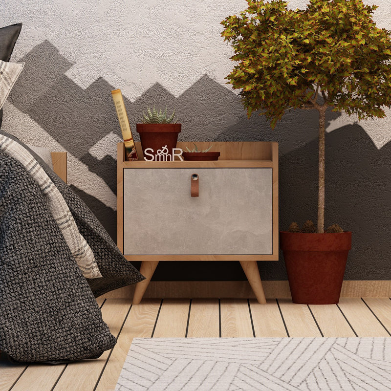 Table de chevet Yair , Gris