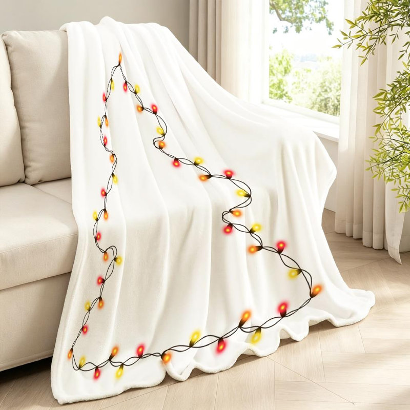 Jeté en molleton blanc ultra doux, Jeté 40 po x 50 po