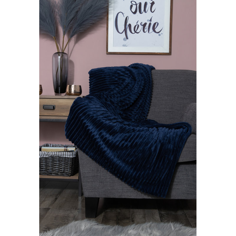 Liscomb Throw Blanket, Navy