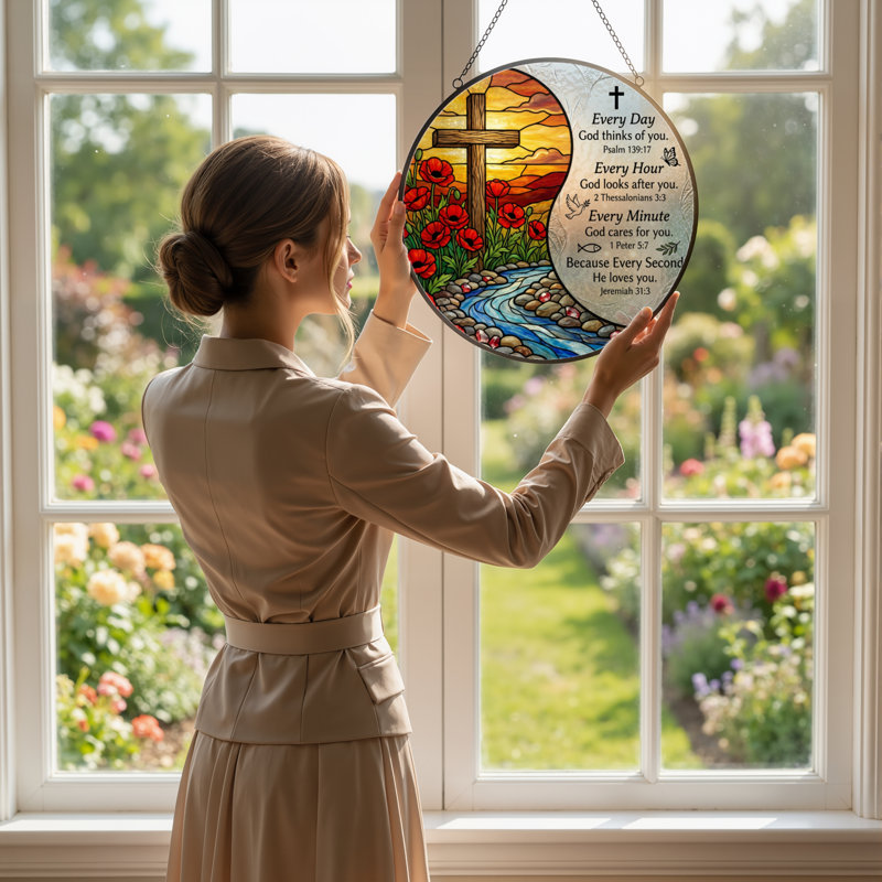 Panneau de vitrail en verre coloré 12 "H 12", H 12 po x l 12 po