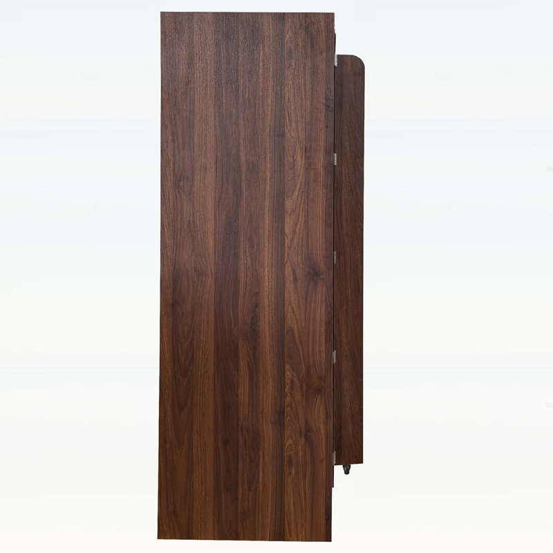 Armoire de cuisine polyvalente avec tablettes réglables et beaucoup de rangement, Noyer
