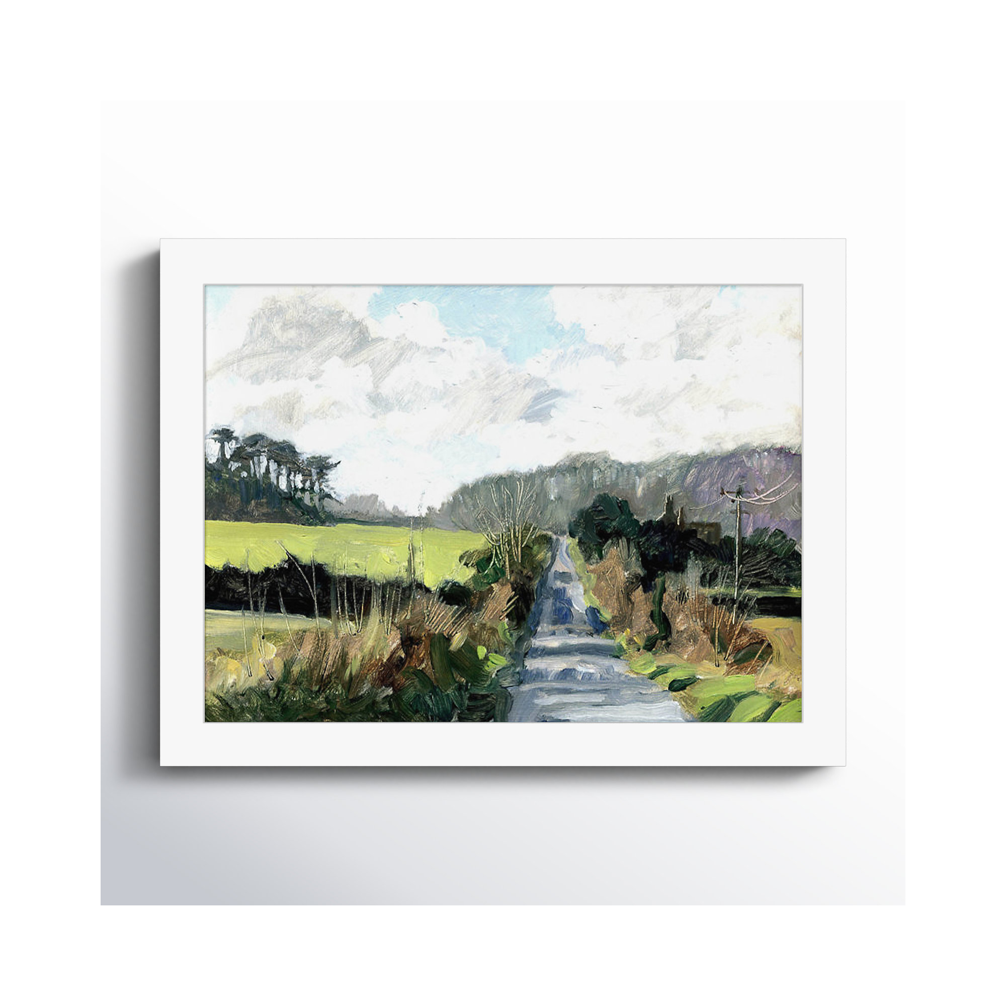 Ripple Lane by Metcalfe Clive, 10" H x 13" W x 1" D, White