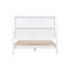 Structure de lit grand format hybride en bois massif blanc pour chambre résidentielle, style contemporain