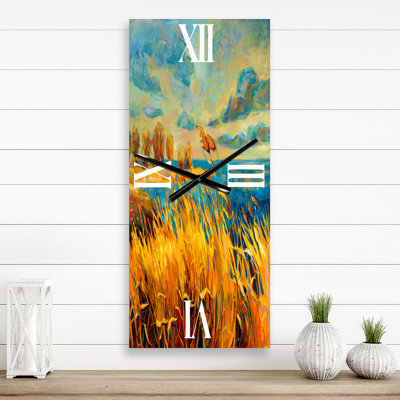 Horloge murale Vibrant Sunset on Lake