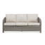 Ensemble de meubles d'extérieur en rotin de rotin et osier 73,3 "avec siège beige profond
