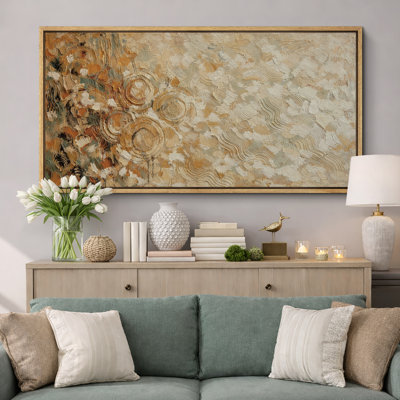 Œuvre d'art chaleureuse, neutre et chaleureuse, images de bureau de salon, impression sur toile encadrée