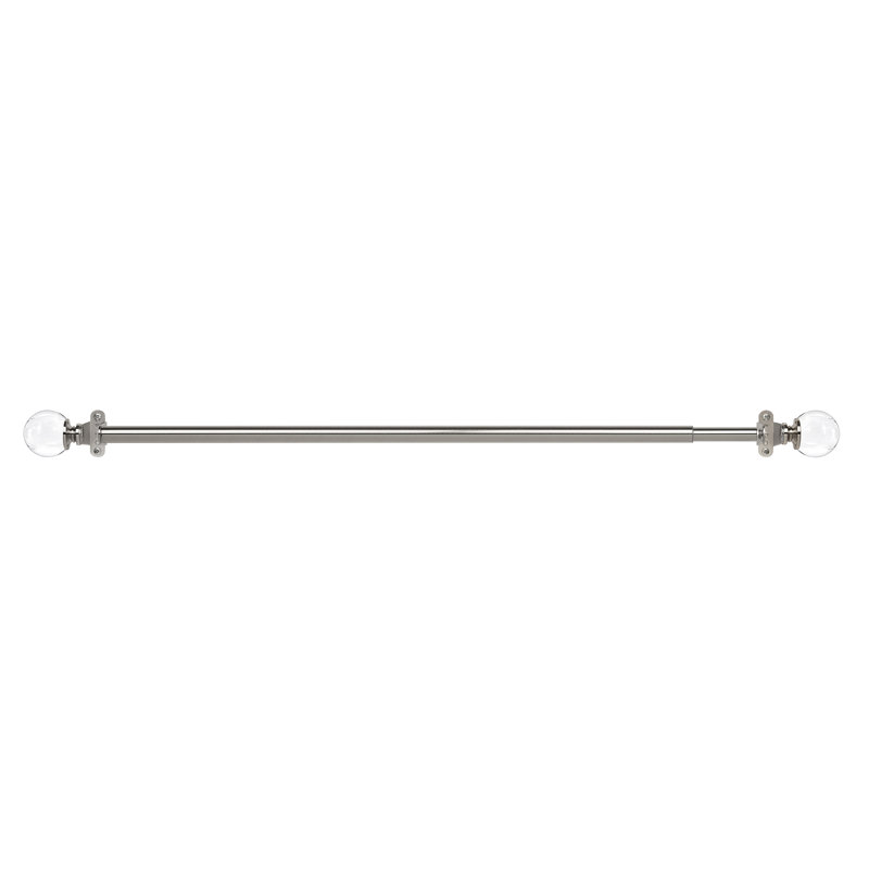 Schade Adjustable Single Curtain Rod, 66" - 120"