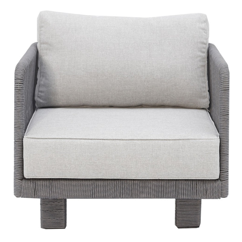 Chaise de patio avec coussins Drucker
