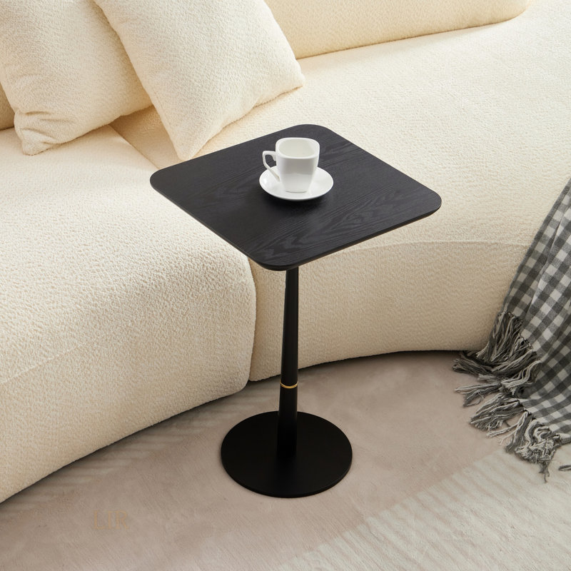 15.74"D X23.77"H, MDF With Metal Feet, Square, Located In Living Space And Lounge Area, Coffee Table, Computer Desk