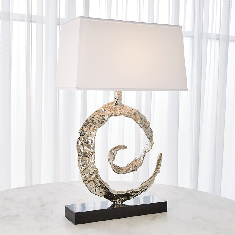 Swirl Lamp, Nickel/Black