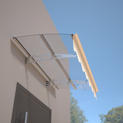 Auvent de porte 59 po x 34 po - Pare-brise en polycarbonate et aluminium antirouille - Protection contre la neige lourde