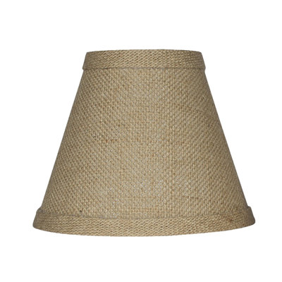 Abat-jour empire en toile de jute H 5 po (attache) brun