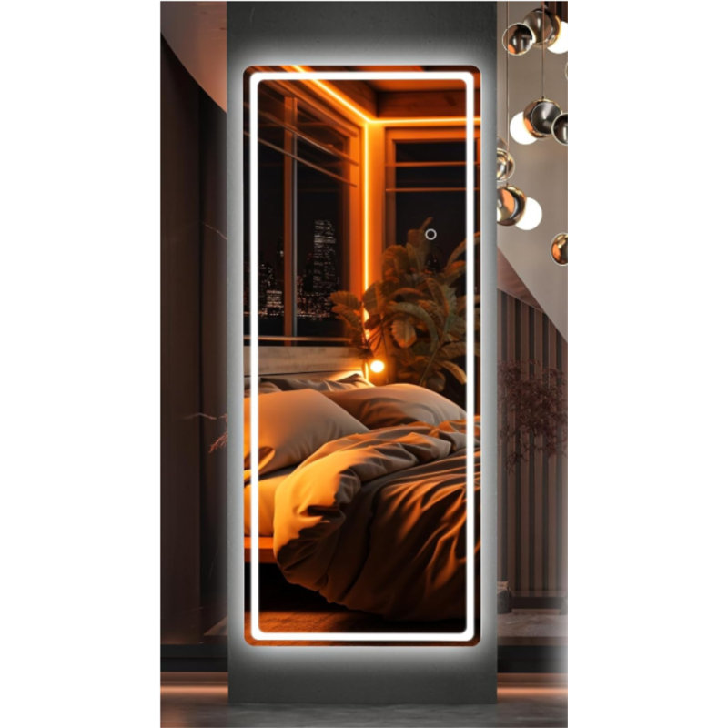 Full Length Mirror With Lights, 56" X 20" LED Floor