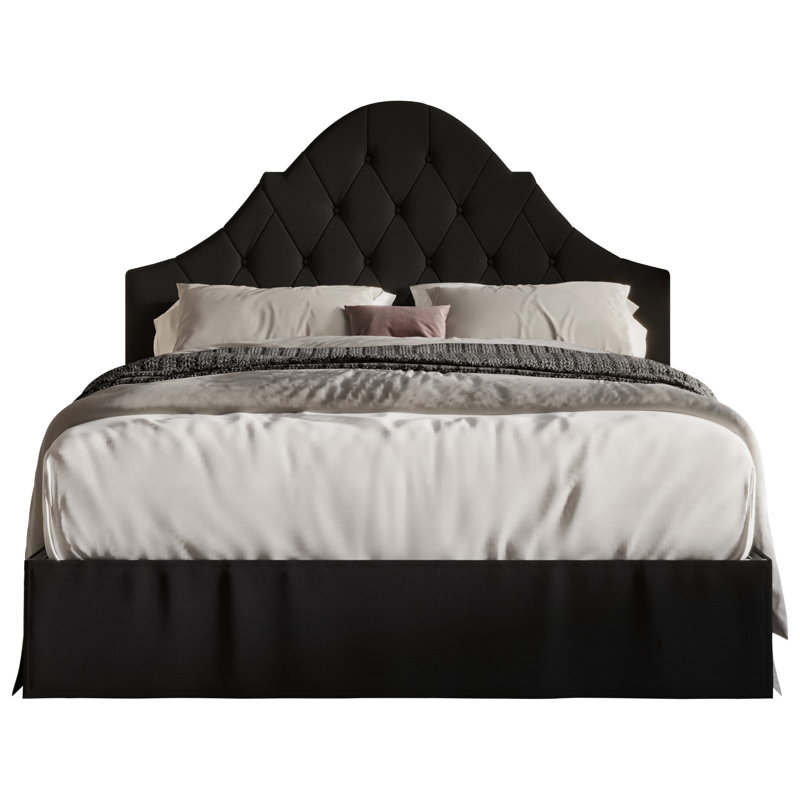 Aleid Upholstered Standard Storage Bed, Black, King
