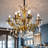 Classic Crystal Candle Chandelier Antique Bronze Pendant Ceiling Lamp With LED Bulbs-495355311-495355309-495355308