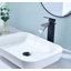 Robinet de lavabo de salle de bain à poignée simple avec bonde escamotable Waterfall, durable et facile à installer