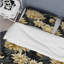 Ensemble de housse de couette damassé Glamour VI bleu foncé et doré-258460906