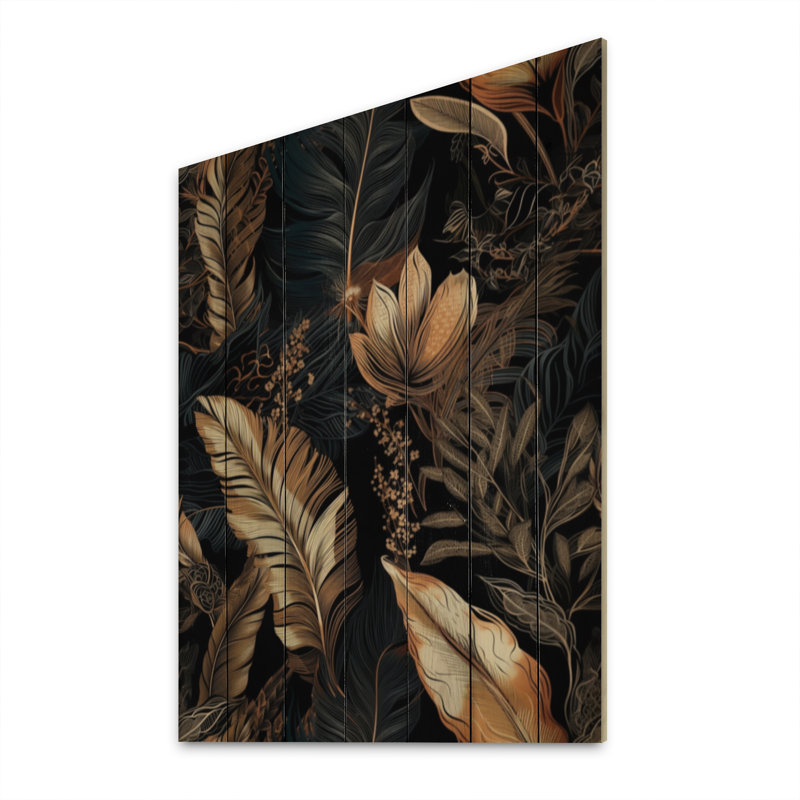 «Terrin Gold Leaf Serenade II» sur bois, H 32 po x l 24 po x P 0,78 po
