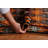 One-of-a-Kind 6'11" x 9'10" New Age Rectangle Wool Area Rug in Black and Orange