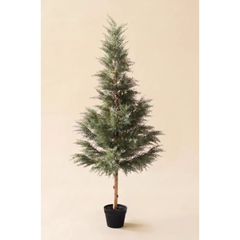 Cyprès artificiel 60 po en pot plastique