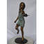 Copper and Metal Girl Holding Turtle Fountain